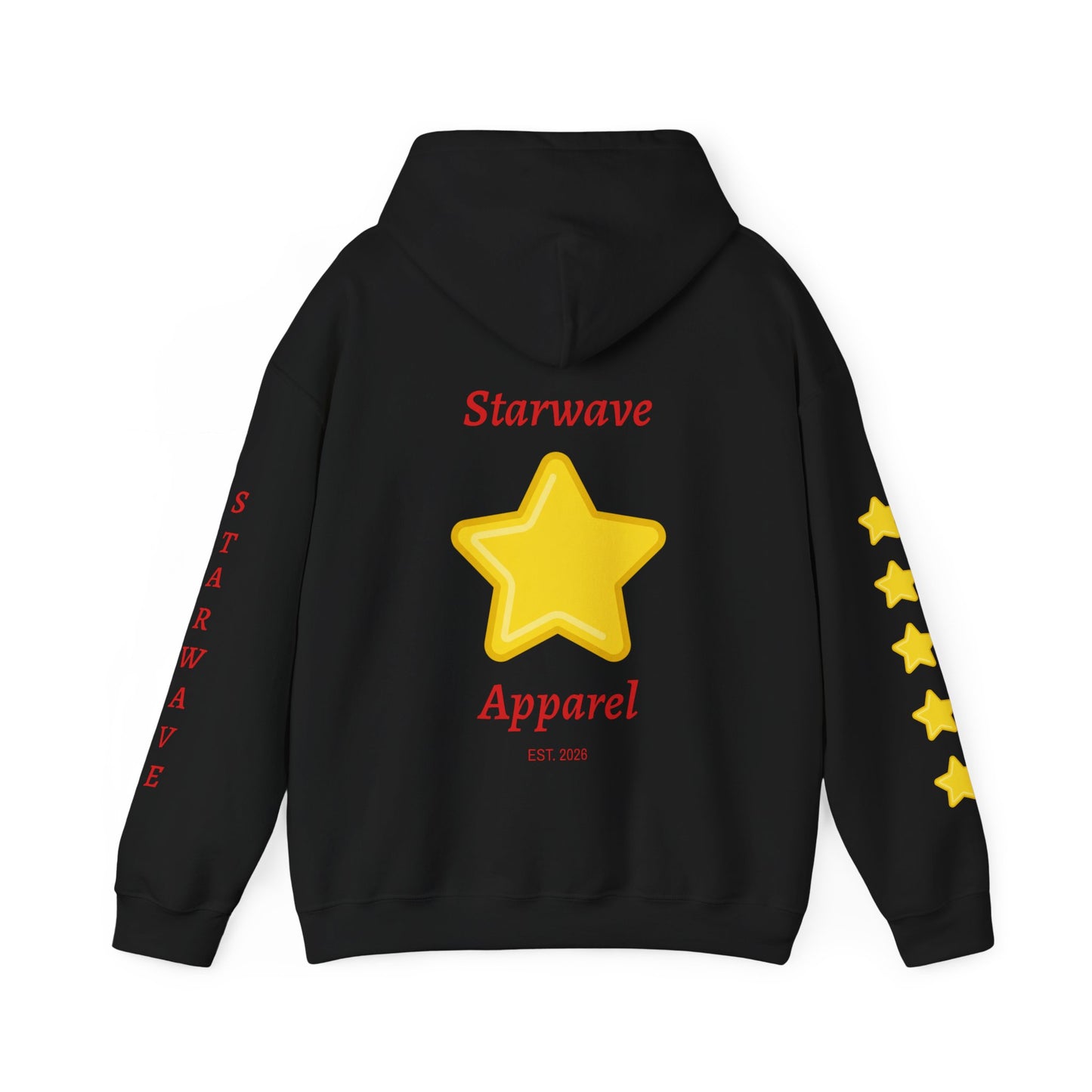 Starwave Apparel Hoodie — Yellow Star Graphic Pullover