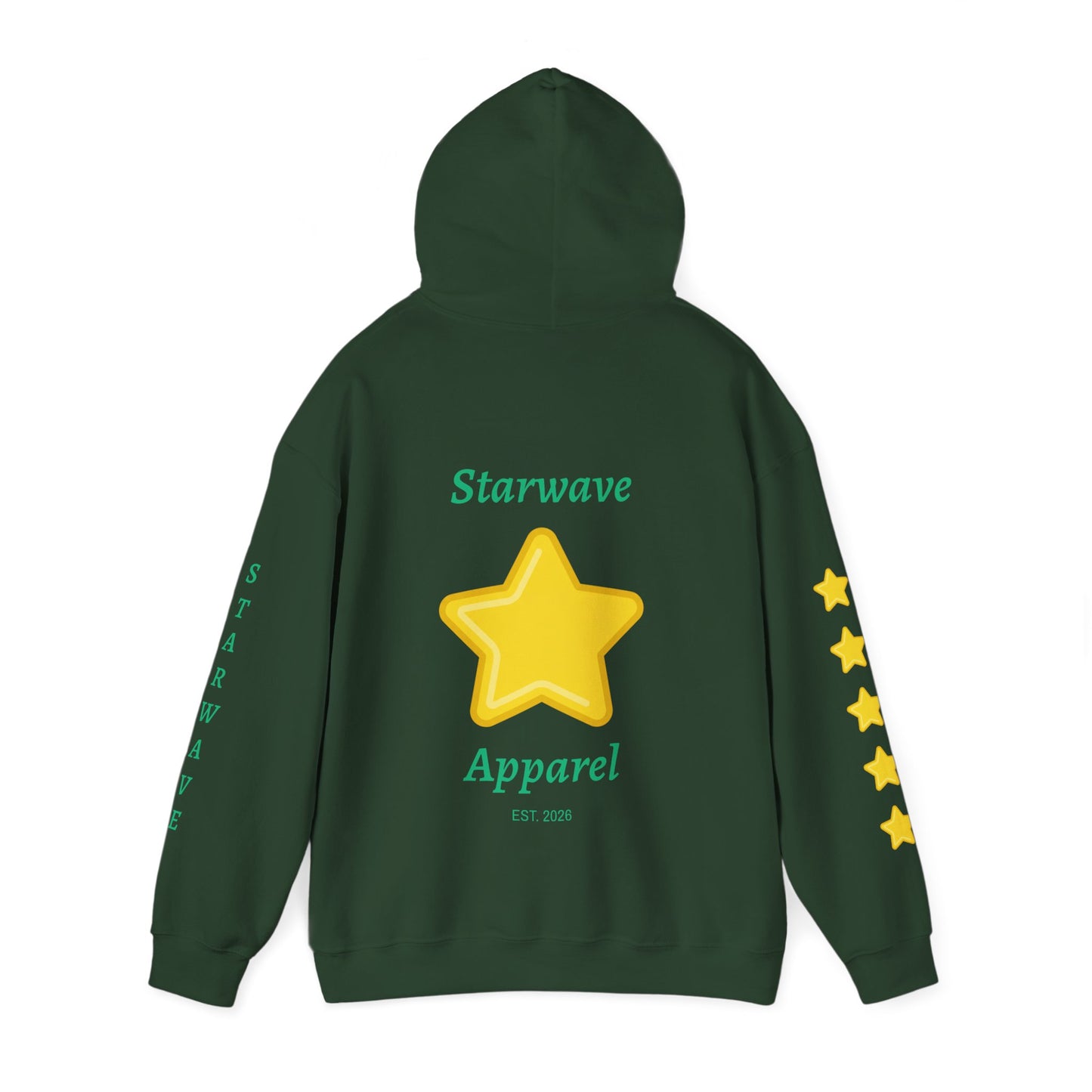 Starwave Apparel Hoodie — Yellow Star Graphic Pullover