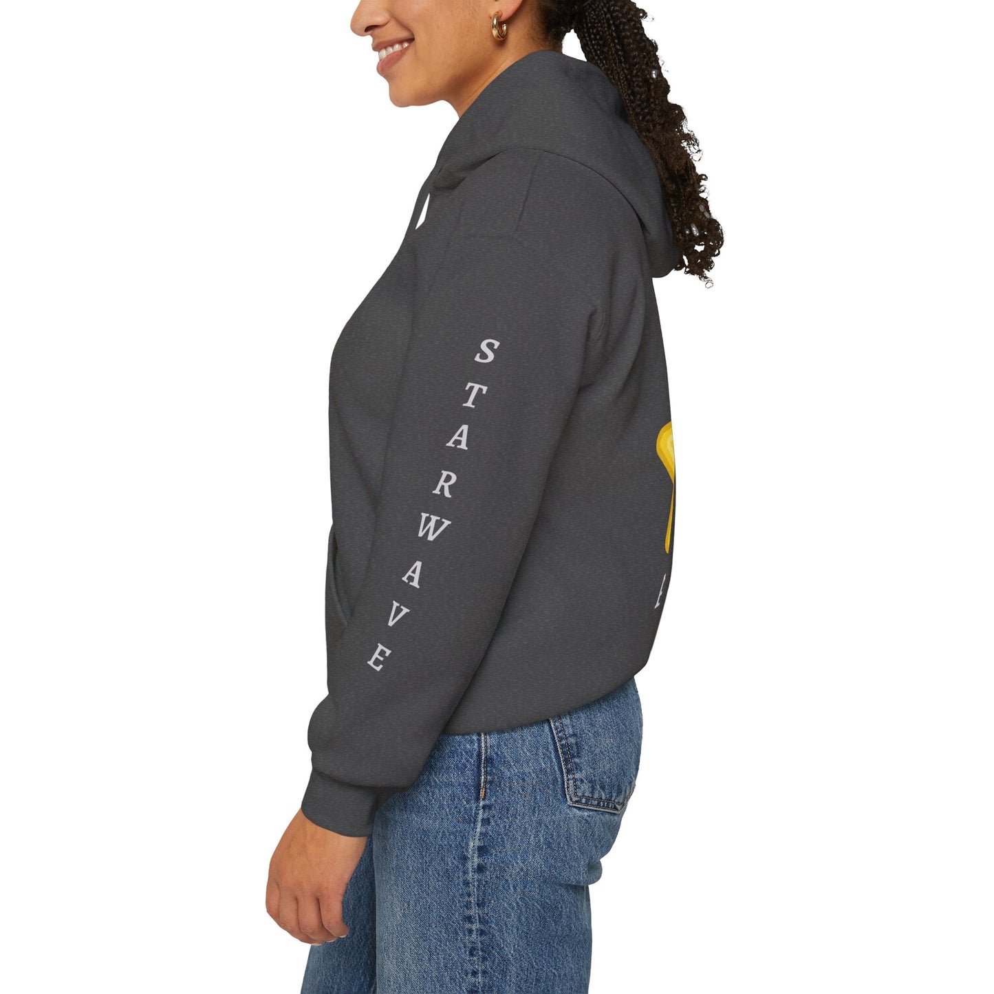 Starwave Apparel Hoodie — Yellow Star Graphic Pullover
