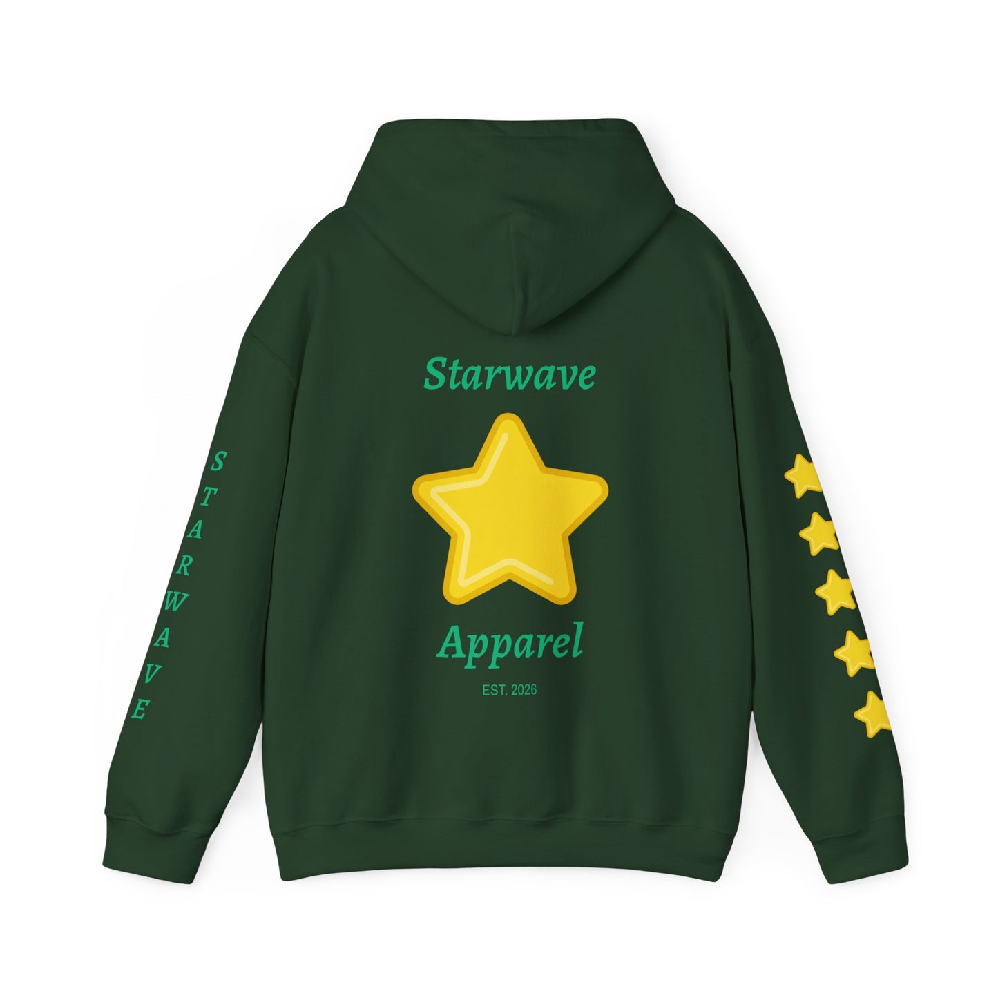 Starwave Apparel Hoodie — Yellow Star Graphic Pullover