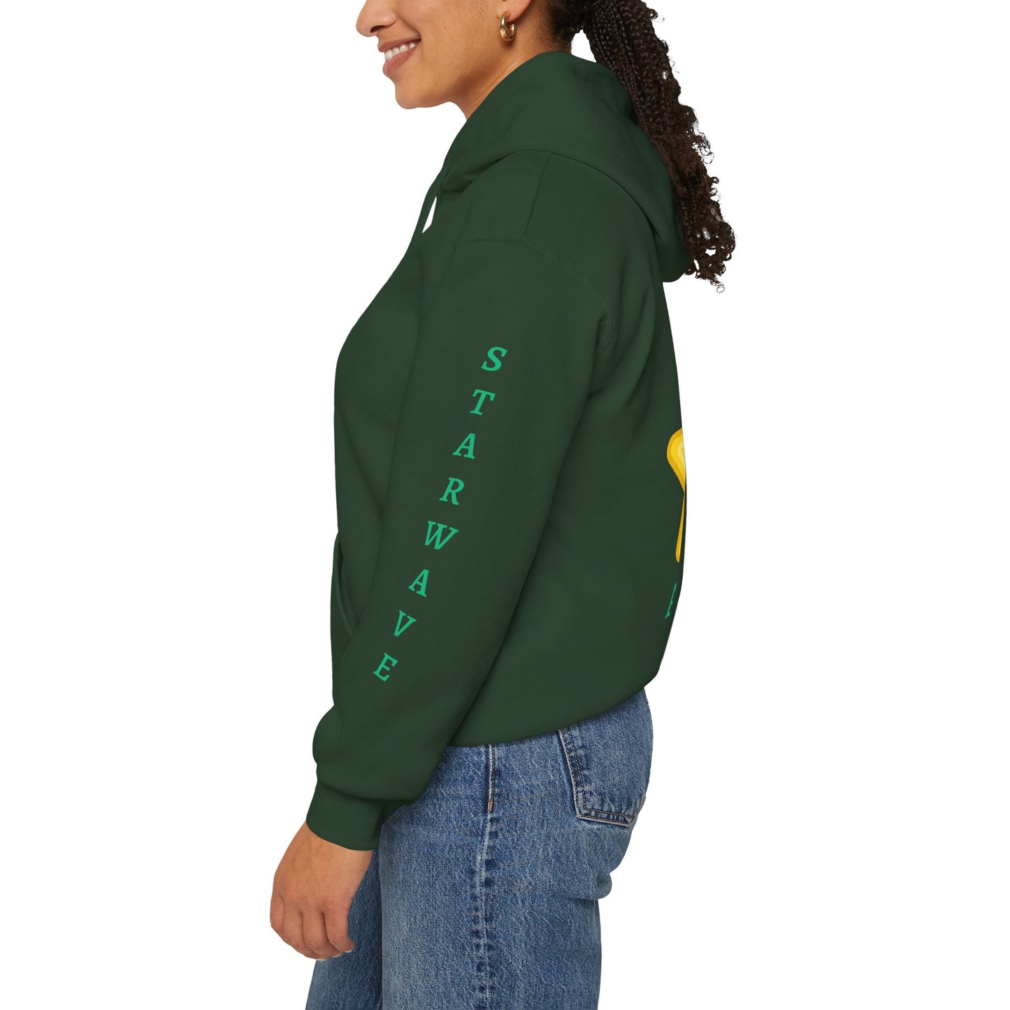 Starwave Apparel Hoodie — Yellow Star Graphic Pullover