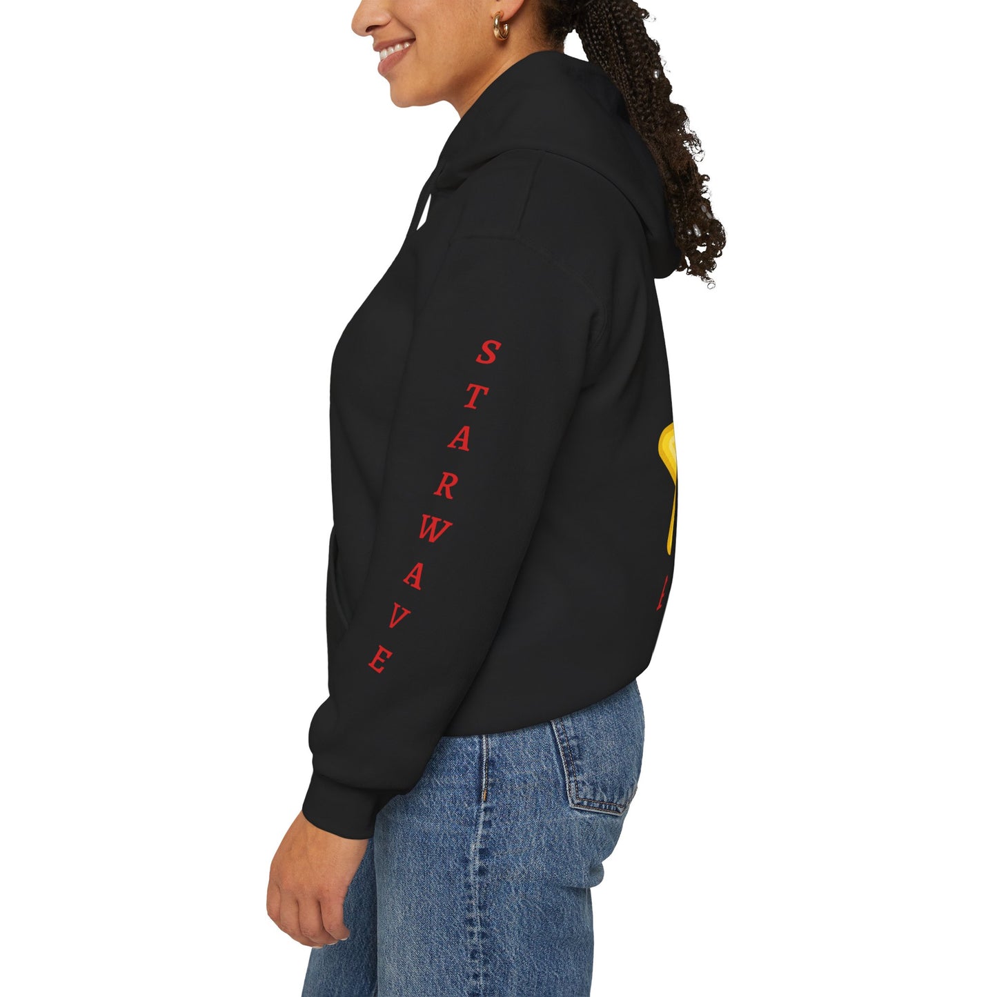 Starwave Apparel Hoodie — Yellow Star Graphic Pullover